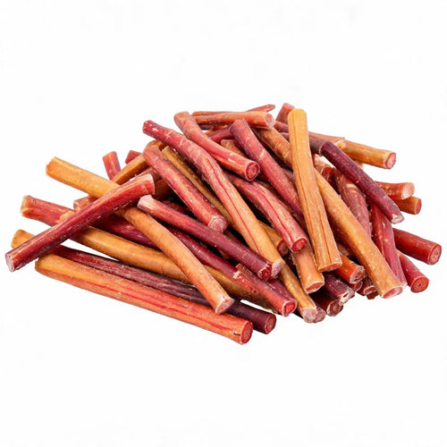 Honey's Dog Treats Premium Beef Pizzle Straights 6-pack — 12-inch bully sticks halved, air-dried, single ingredient